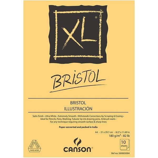 Canson XL Bristol Skissblock A4 180g 10 Blad