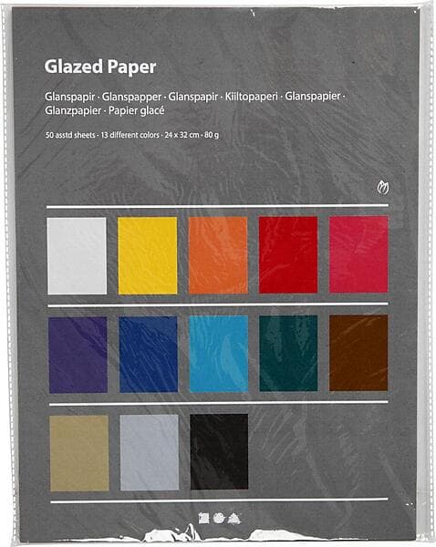 Colortime Glanspapper 24x32cm 80g 50 Blad