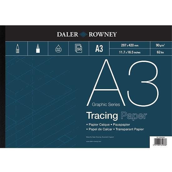 Daler-Rowney Kalkerpapper A3 90g 50 Blad