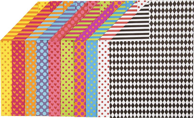 Colortime Mönstrade Papper A4 250g 20 Blad