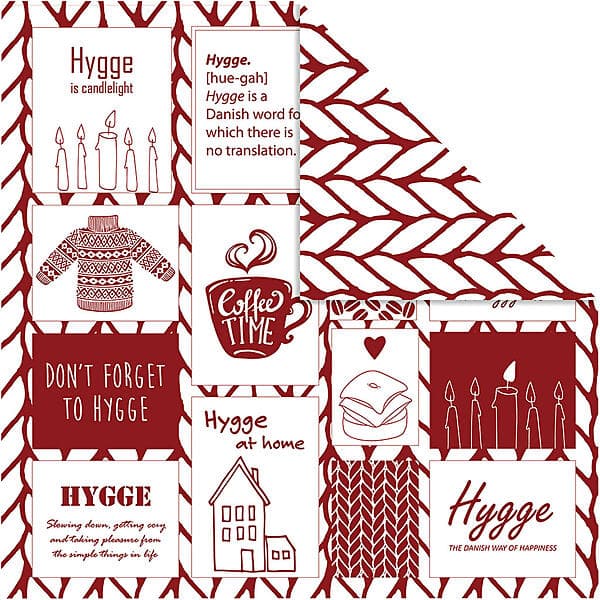 Vivi Gade Hygge Mönstrade Papper 30,5x30,5cm 80g 3 Blad