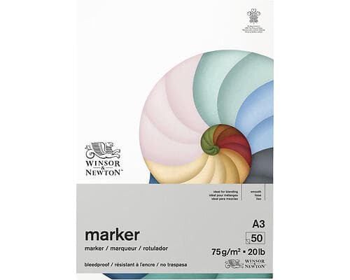 Winsor & Newton Blödningsfritt Markerblock A3 75g 50 Blad