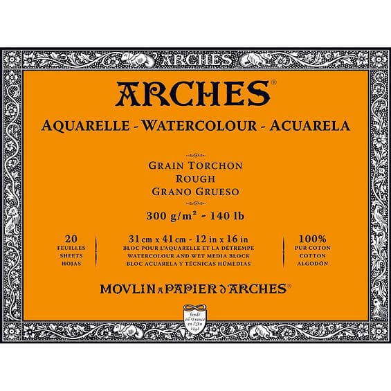 Arches Akvarellblock GT 31x41cm 300g 20 Blad