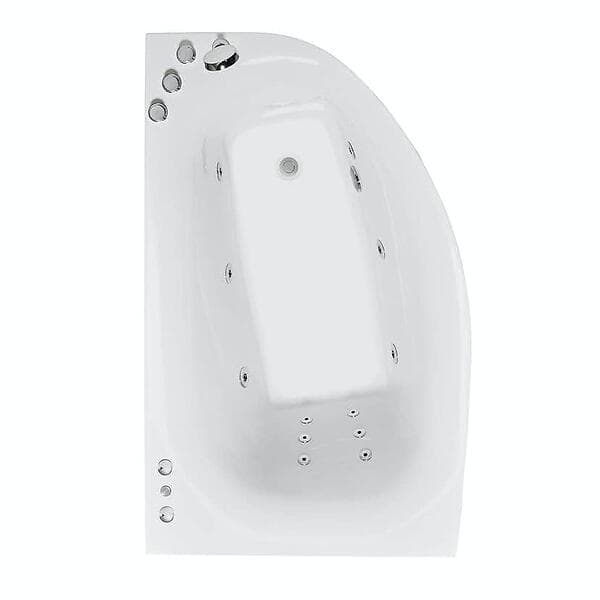 Bathlife Bubbelbadkar Trivsam Höger Intro 160x100 (Vit)