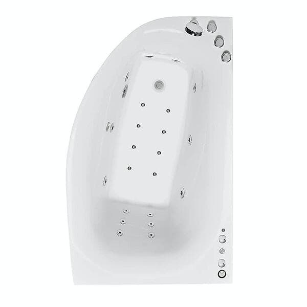 Bathlife Bubbelbadkar Trivsam Vänster Premium 160x100 (Vit)