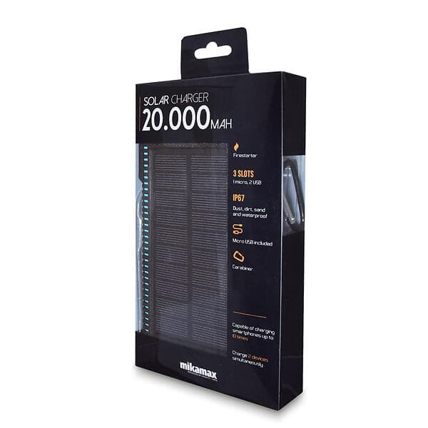Mikamax Solar Powerbank 20000mAh