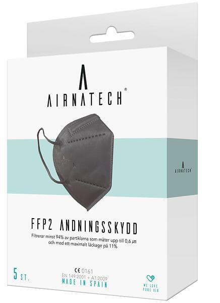 Airnatech FFP2 N95 Svart 5-pack