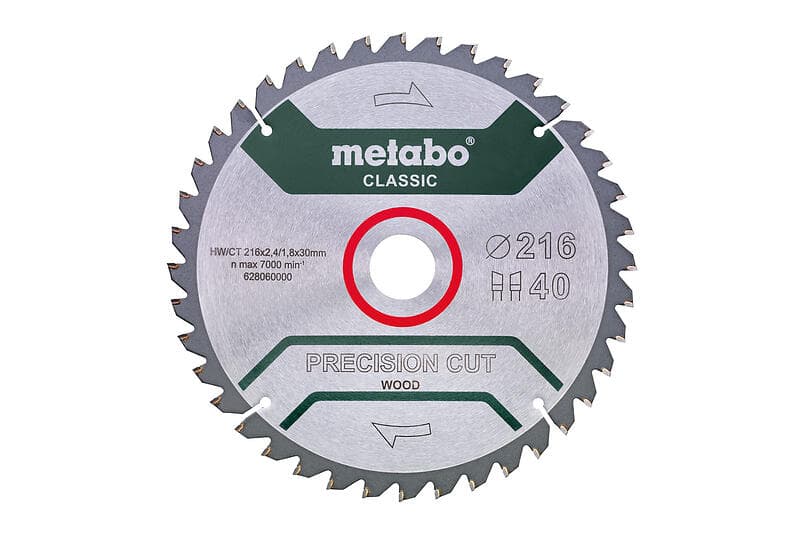 Metabo Precision Cut Wood Classic 628060000 Sågklinga 216x30mm 40T