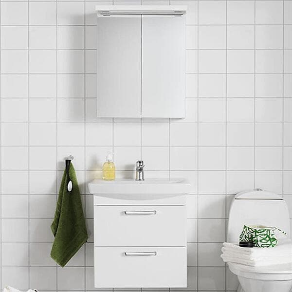 Hafa Life Möbelpaket Med Spegelskåp 500mm (Vit)
