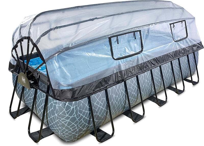 Exit Rectangular Pool with Filter Pump and Cover 540x250x122cm