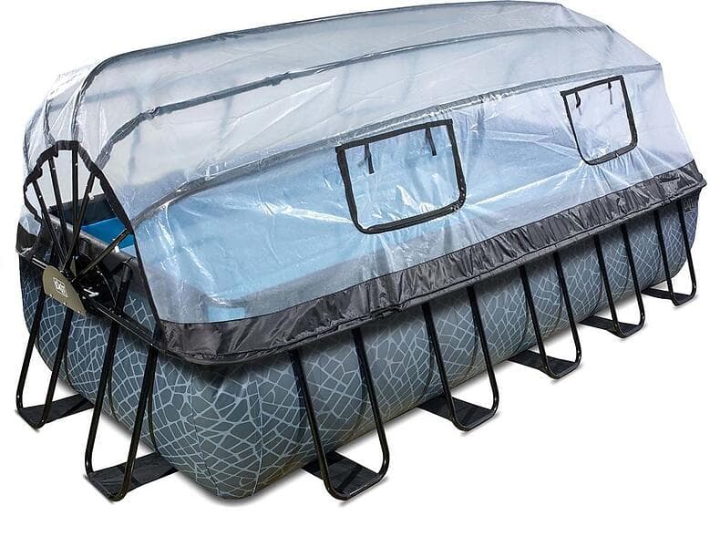 Exit Rectangular Pool with Filter Pump and Cover 540x250x100cm
