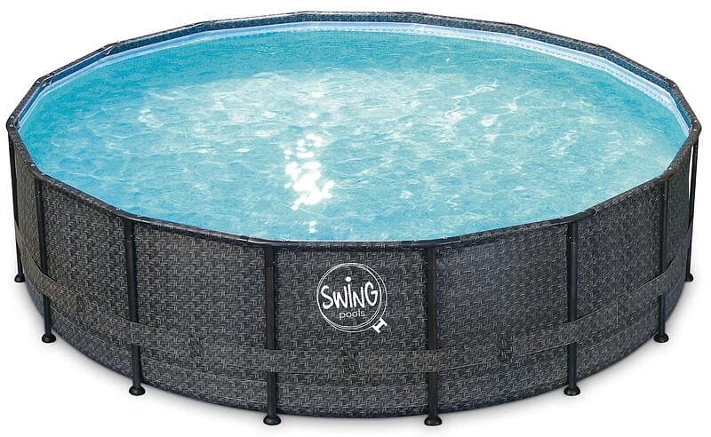 Swing Pools Round Elite Wicker Frame Pool 488x122cm