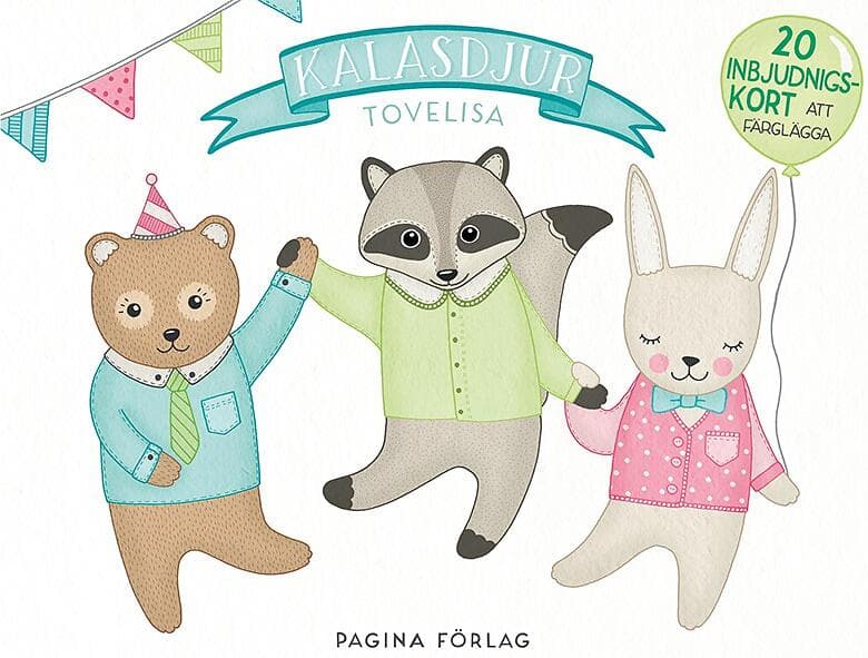 Kalasdjur 20 Inbjudningskort Att Färglägga