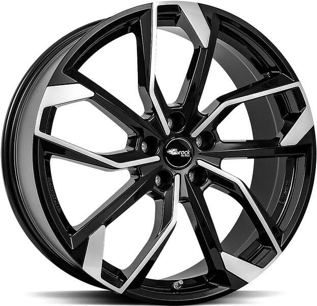 Brock Wheels RC34 Black Full Polish 7x17 5/100 ET48 CB56.1