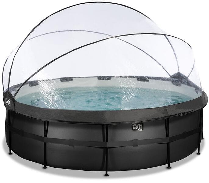 Exit Round Pool with Sandfilter Cover and Heat Pump 488x122cm