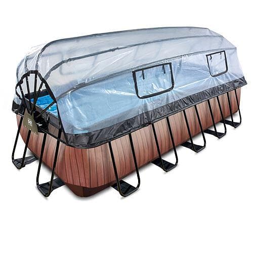 Exit Rectangular Pool with Filter Pump, Cover and Heat Pump 540x250x122cm