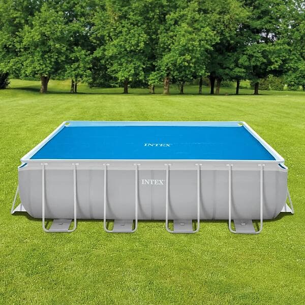 Intex Poolöverdrag solenergi blå 400x200 cm polyeten