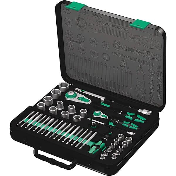 Wera Zyklop 8100 SA/SC2 Hylsnyckelsats 43-delar