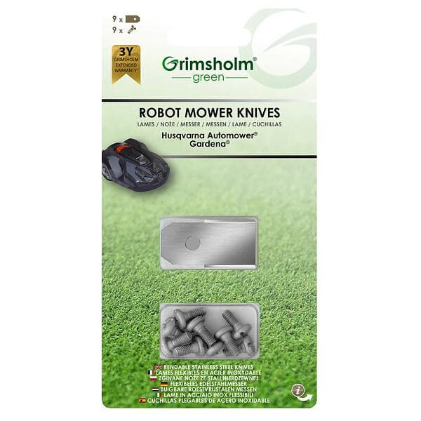 Grimsholm Green Knivar Till Automower 9-pack