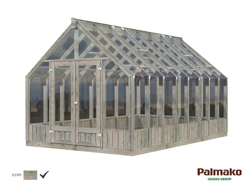 Palmako Emilia Växthus 13,8m² (Glas/Wood)