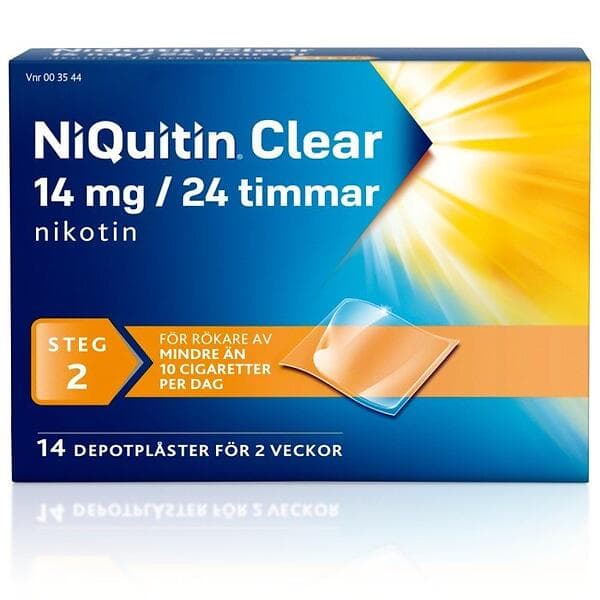 NiQuitin Clear Depotplåster 14mg/24h 14st