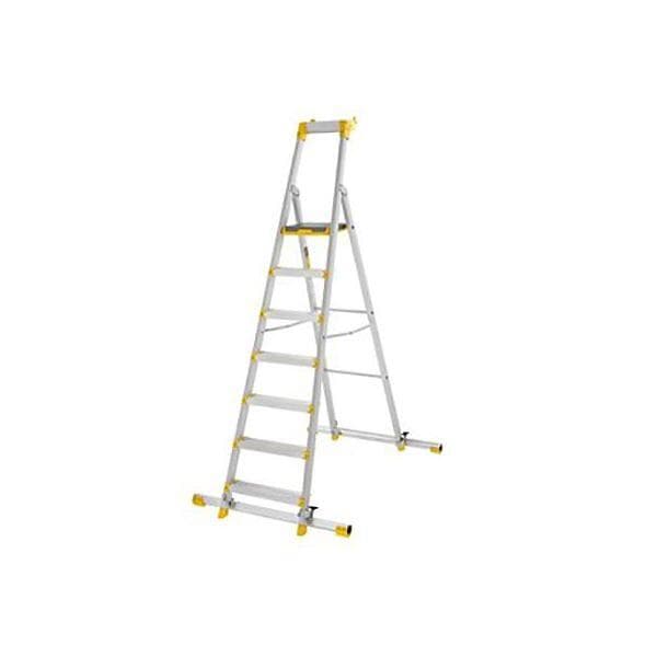 Wibe 55P Trappstege med certifierat aluminium med stegfot 7 steg
