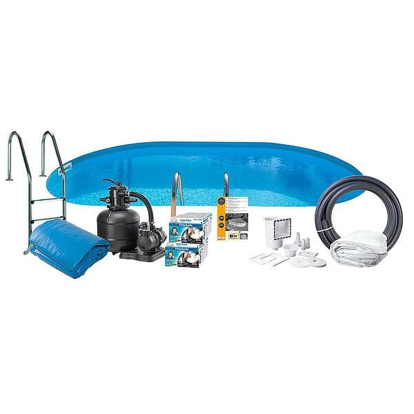 Swim & Fun Poolpaket Steel Oval 150cm Djup