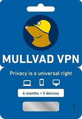 Mullvad VPN 5 Devices 6 Months