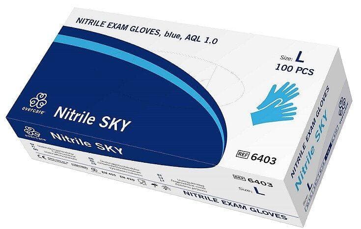 Evercare Nitrilhandskar SKY L 100st