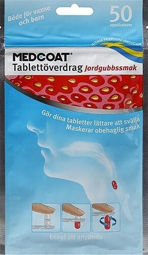 Medcoat Tablettöverdrag Jordgubb 50st