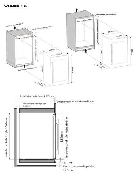 Witt WCI6088-2BG (Svart)