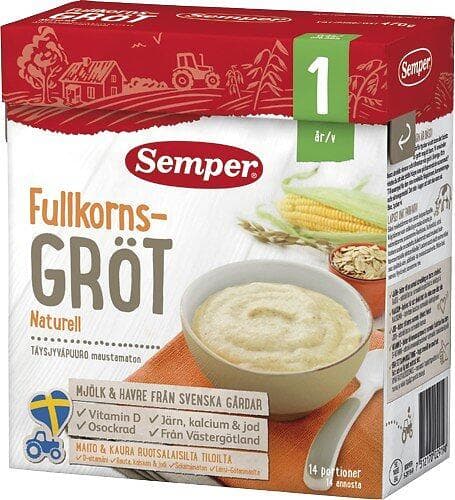 Semper Fullkornsgröt Naturell 12M 470g
