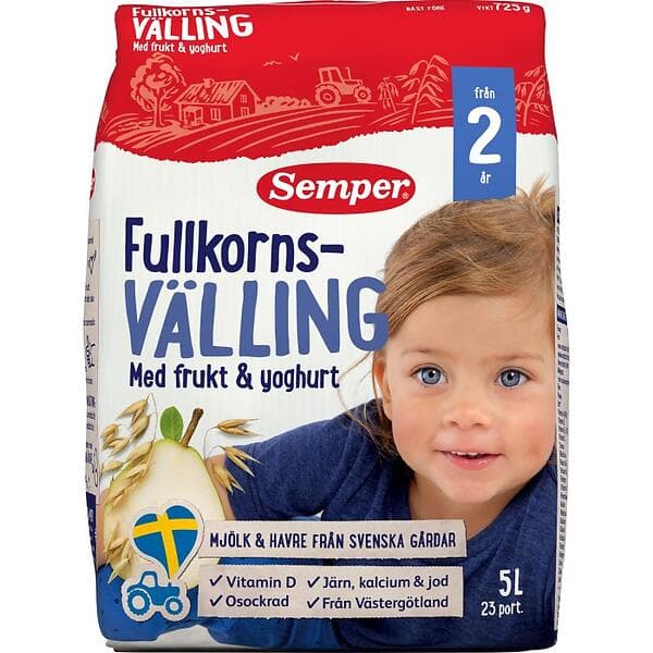 Semper Fullkornsvälling med Frukt & Yoghurt 24M 5l