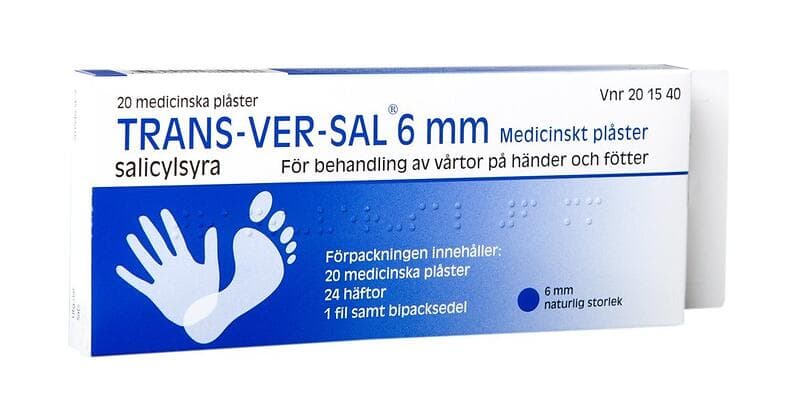 Trans-Ver-Sal 6mm Medicinskt Plåster 15% 20st