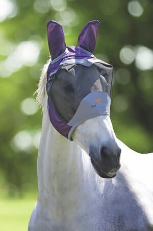Shires Flugmask Deluxe Rosa/Grå X-Full