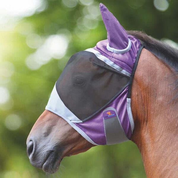 Shires Flugmask Deluxe med Öron Lila Cob