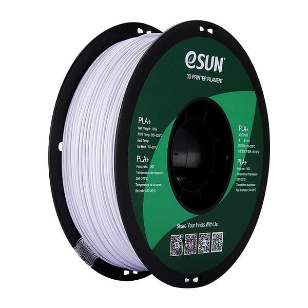 eSUN PLA+ Filament Kallvit 1,75mm 1kg