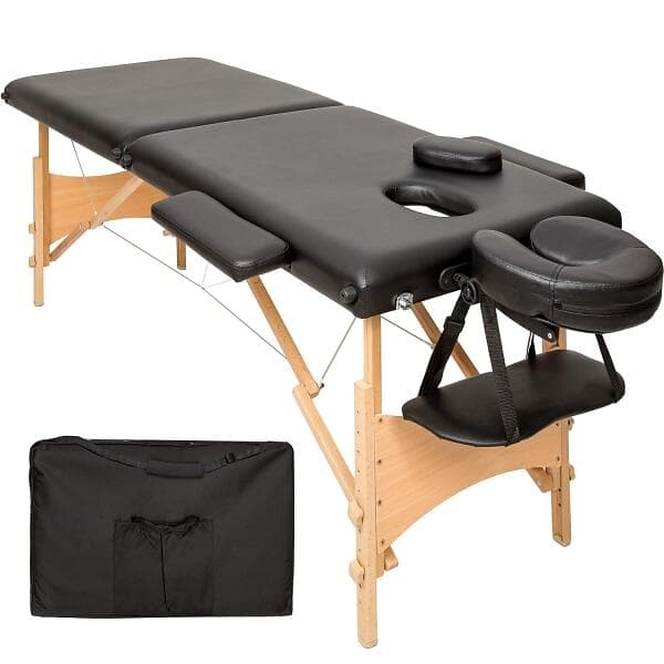 TecTake 2-Zons Massagebänk 5cm Stoppning + Väska