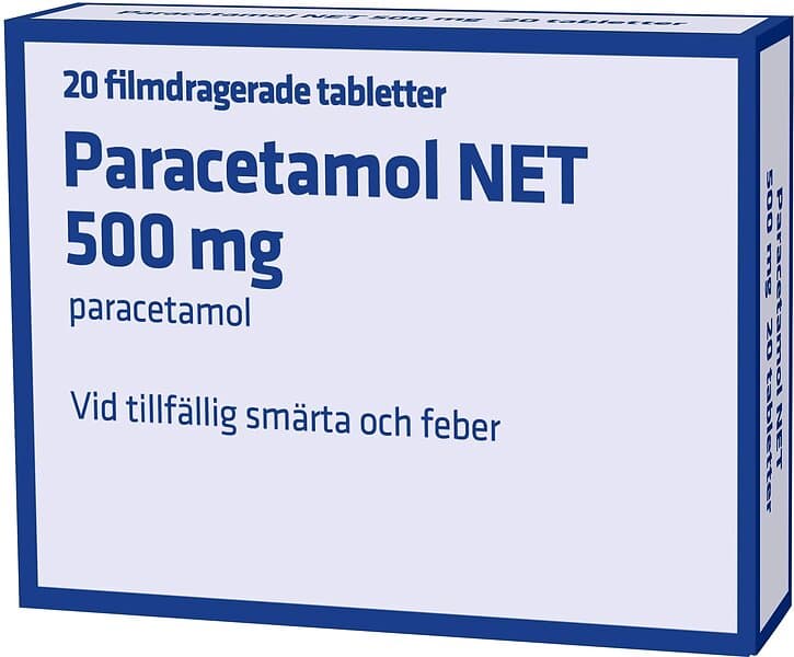 Paracetamol NET 500mg 20 Tabletter