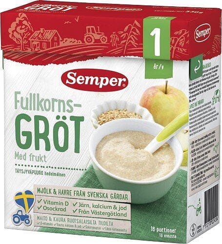 Semper Fullkornsgröt Med Frukt 12m 530g