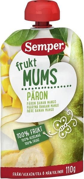 Semper Fruktmums Päron 6m 110g