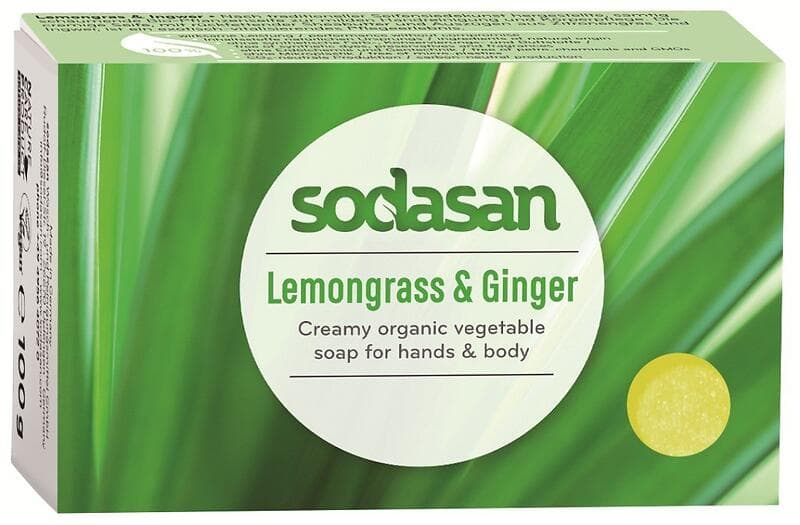 Sodasan Lemongrass & Ginger Bar Soap 100g