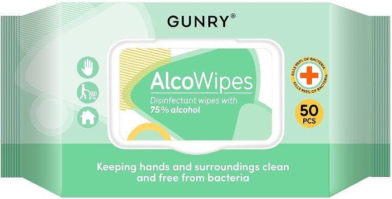Gunry AlcoWipes 50-pack