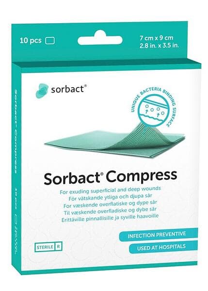 Sorbact Compress 7x9cm 10-pack