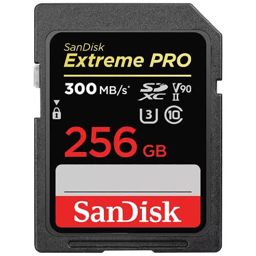 SanDisk Extreme Pro SDXC Class 10 UHS-II U3 V90 300MB/s 256GB