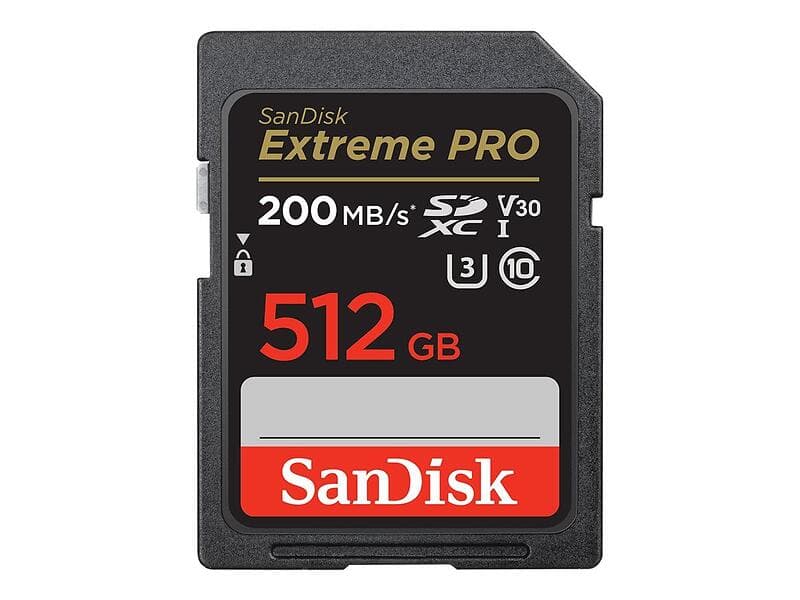 SanDisk Extreme Pro SDXC Class 10 UHS-I U3 V30 200/140MB/s 512GB