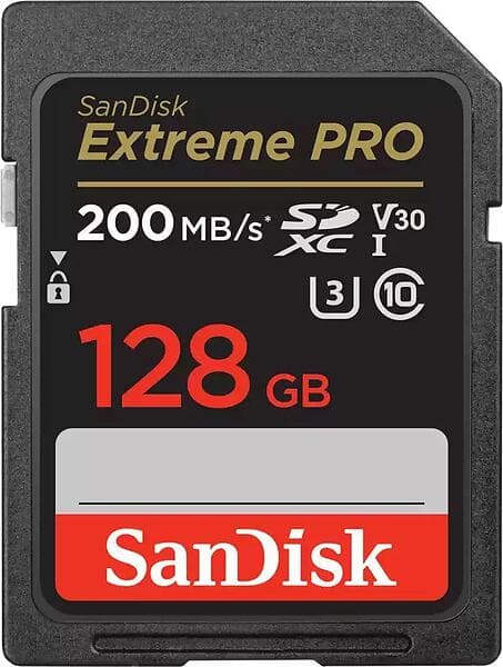 SanDisk Extreme Pro SDXC Class 10 UHS-I U3 V30 200/90MB/s 128GB