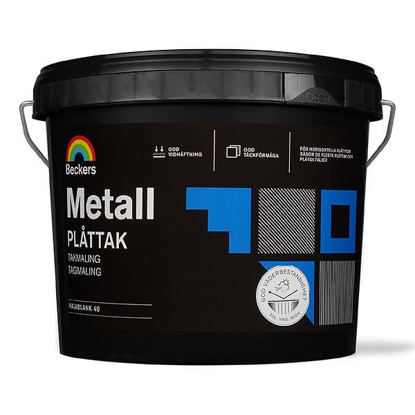 Beckers Takfärg Metall Plåttak Svart 3L