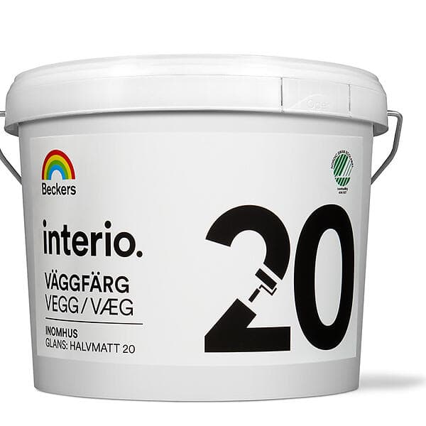 Beckers Väggfärg Interio Halvmatt Vit/Bas A 9L