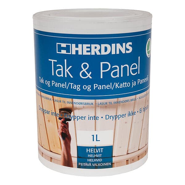 Herdins Lasyr Tak- & Panelvitt Helvit 1L